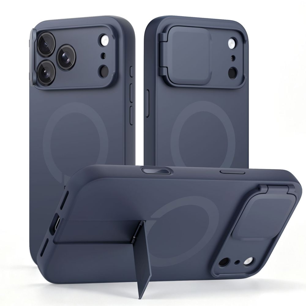 Tech-Protect Kevlar Aura MagSafe-etui til iPhone 18 Pro / 17 Pro – marineblå