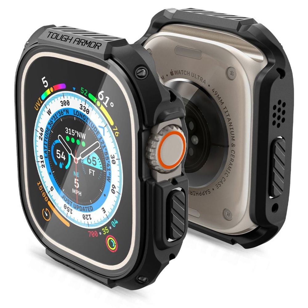 Spigen Tough Armor-etui til Apple Watch Ultra 49 mm – sort