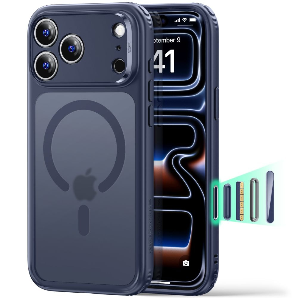 ESR Classic Hybrid MagSafe-etui til iPhone 18 Pro Max / 17 Pro Max – matblå