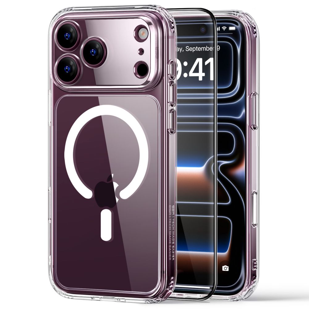 ESR Classic Hybrid MagSafe-etui til iPhone 18 Pro / 17 Pro – Gennemsigtig