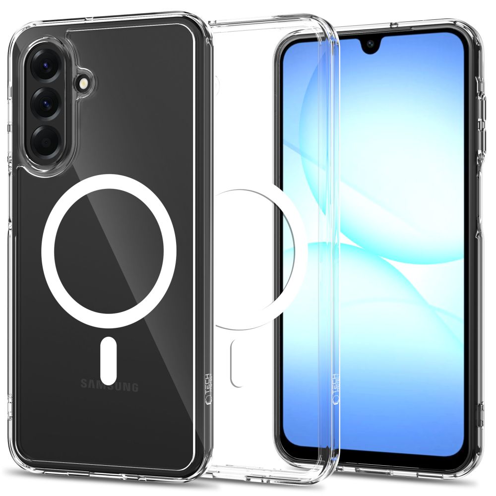 Tech-Protect FlexAir Hybrid MagSafe-etui til Samsung Galaxy A17 / A18 4G / 5G – Gennemsigtigt