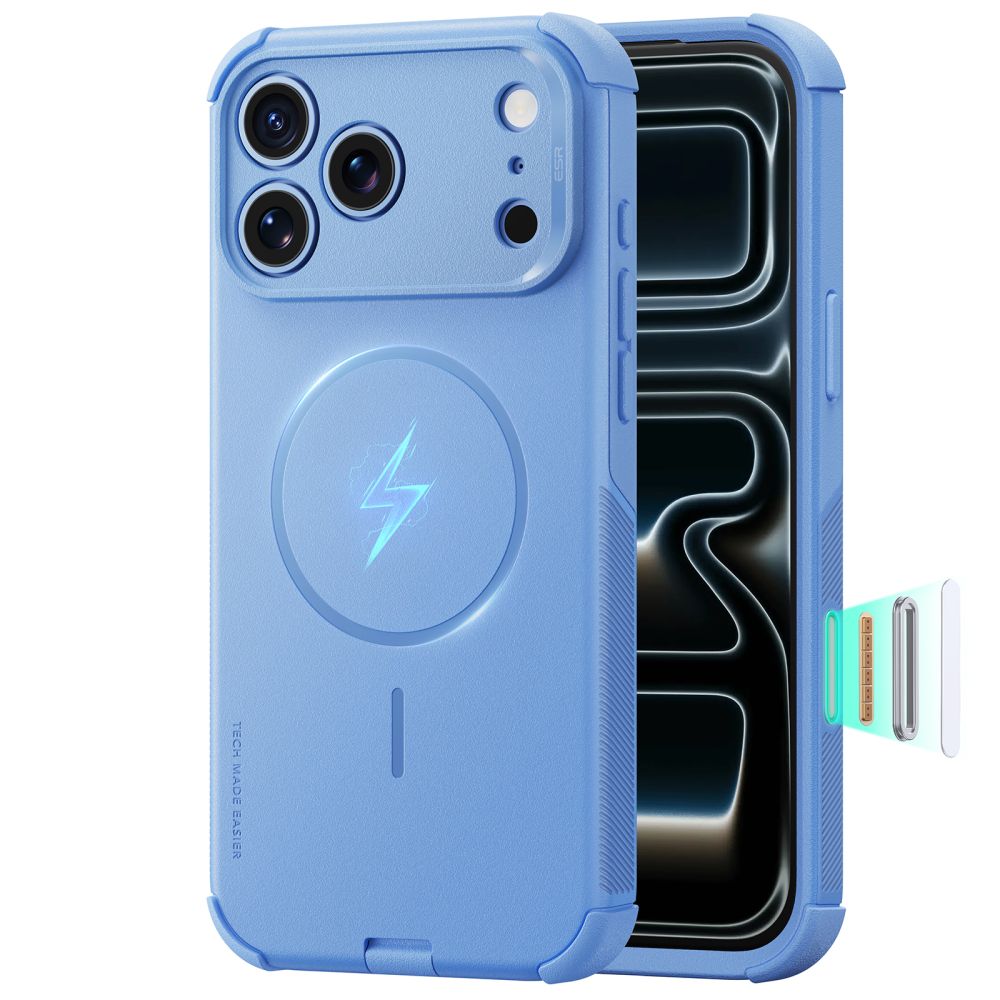 ESR Cyber Tough MagSafe-etui til iPhone 18 Pro Max / 17 Pro Max – lyseblå