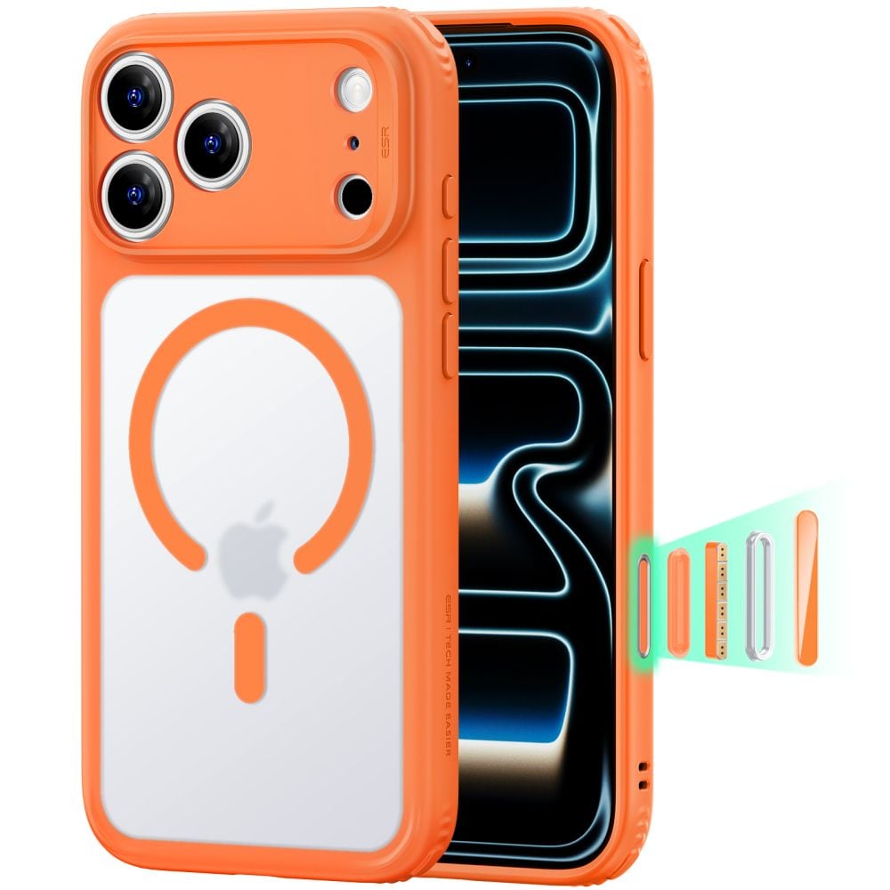 ESR Classic Hybrid MagSafe-etui til iPhone 18 Pro Max / 17 Pro Max – Orange