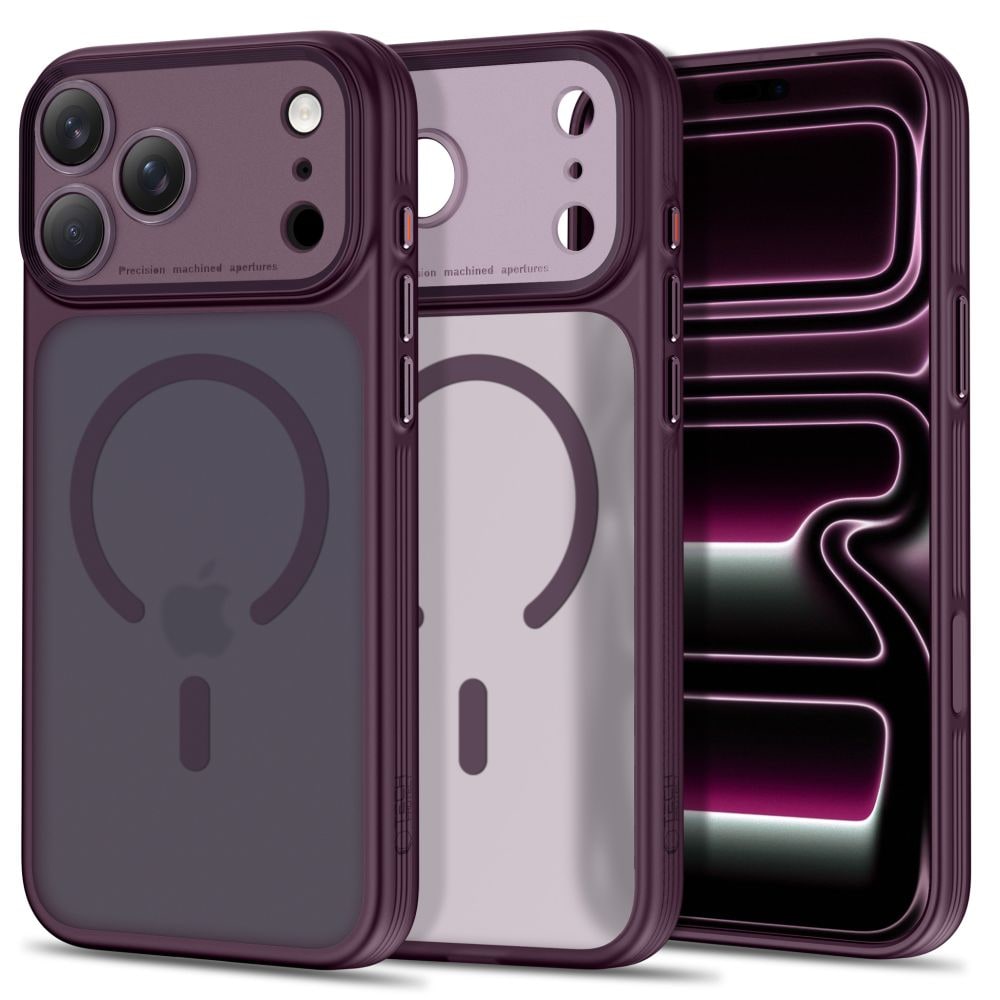 Tech-Protect MagPrime MagSafe CC-etui til iPhone 18 Pro / 17 Pro – mørk Cherry, mat