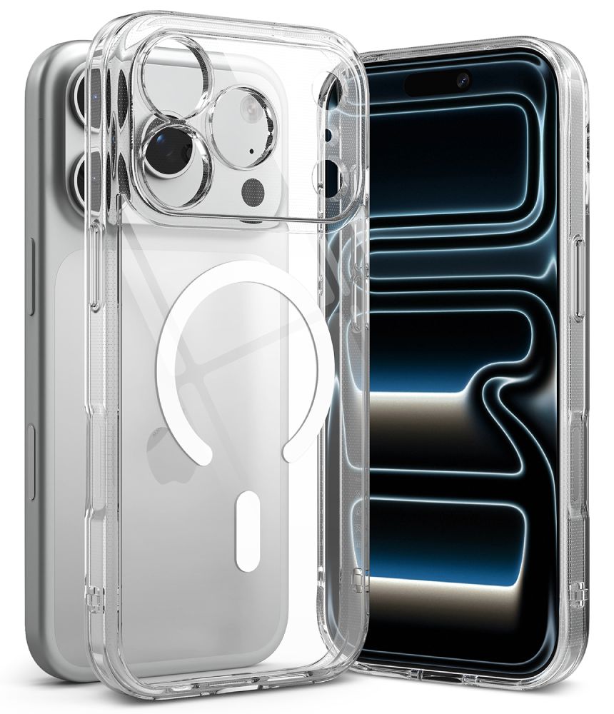 Ringke Fusion magnetisk MagSafe-etui til iPhone 18 Pro / 17 Pro – gennemsigtigt