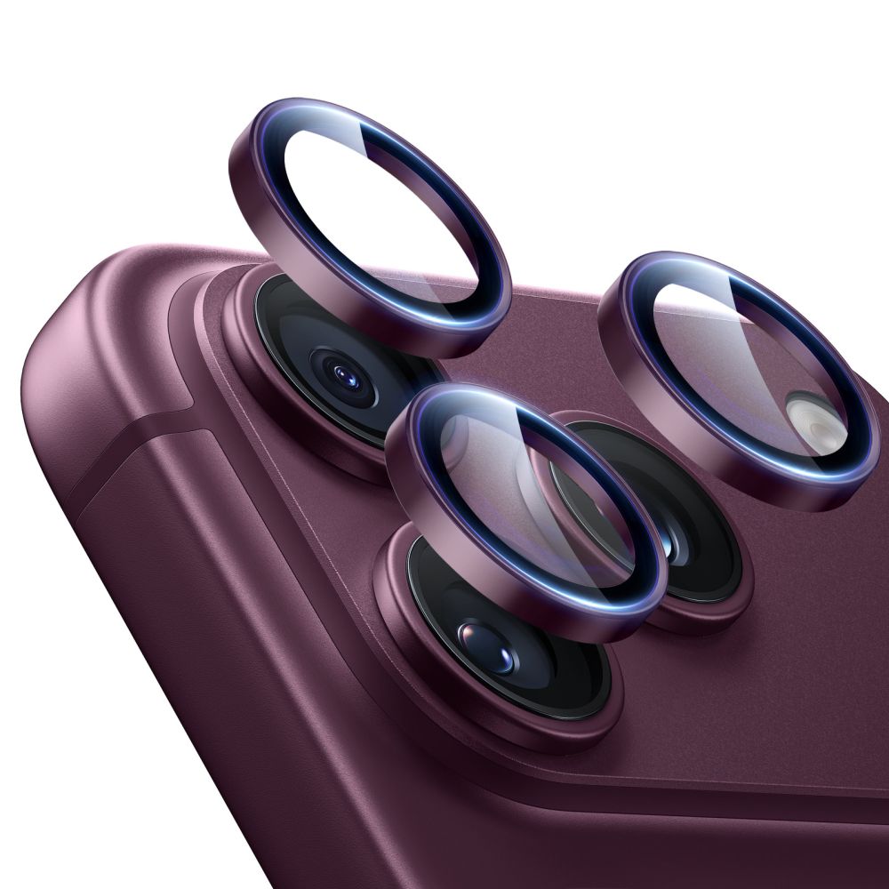 ESR Armorite kamerabeskyttelse af hærdet glas til iPhone 18 Pro / 18 Pro Max – Dark Cherry
