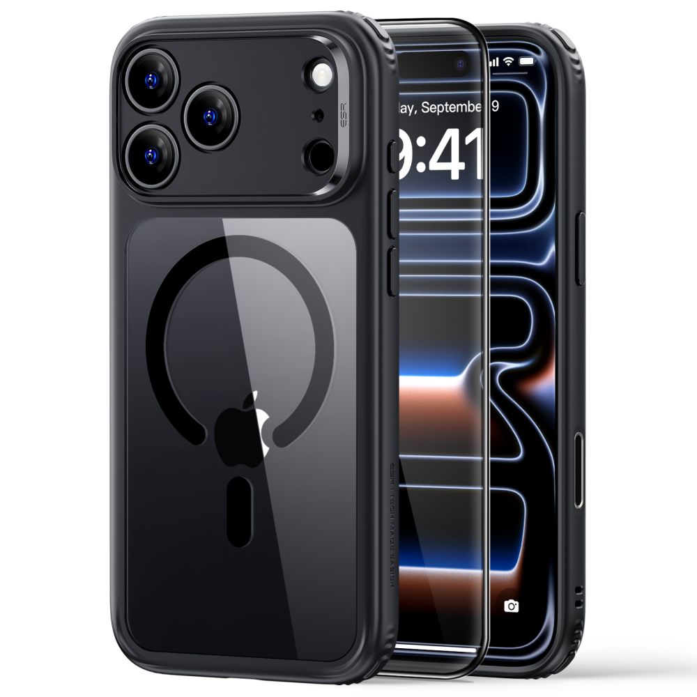 ESR Classic Hybrid MagSafe-etui til iPhone 18 Pro / 17 Pro – Clear Black