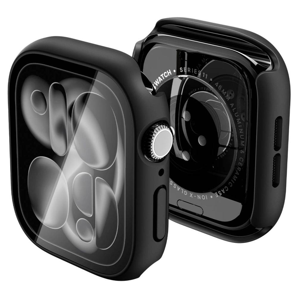 Spigen Thin Fit 360-etui til Apple Watch 46 mm – sort
