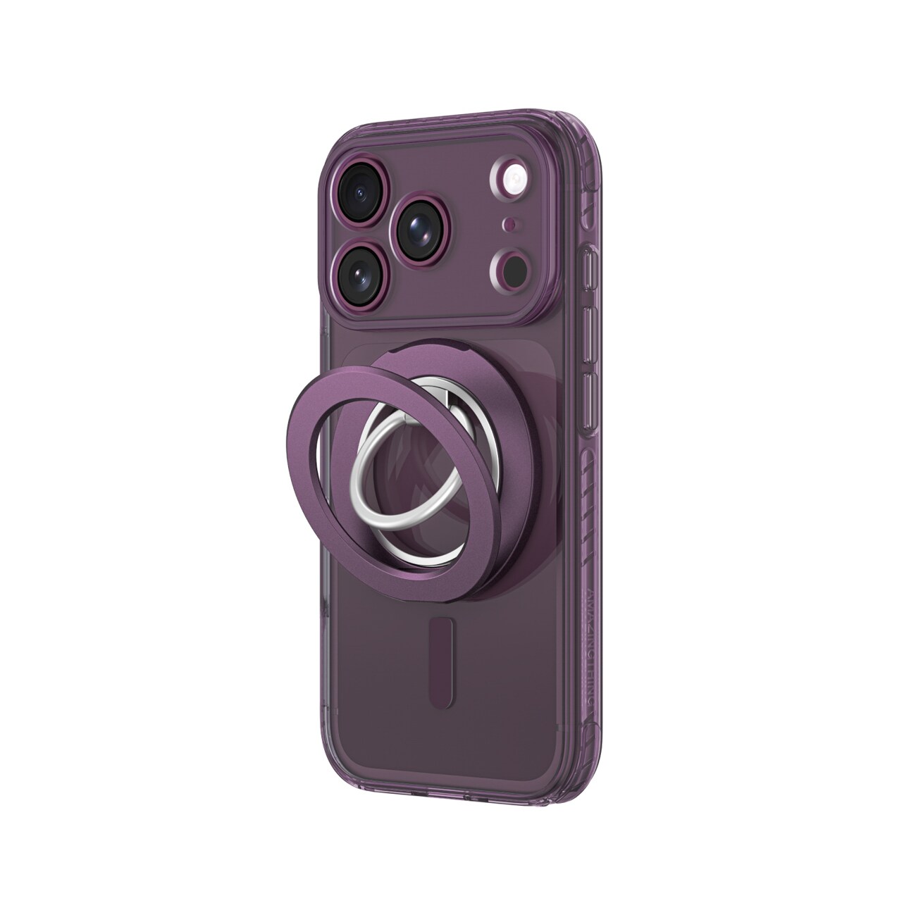 AmazingThing Titan Pro-objektivringsæt med etui til iPhone 18 Pro, kameraafdækning, MagSafe – Lilla