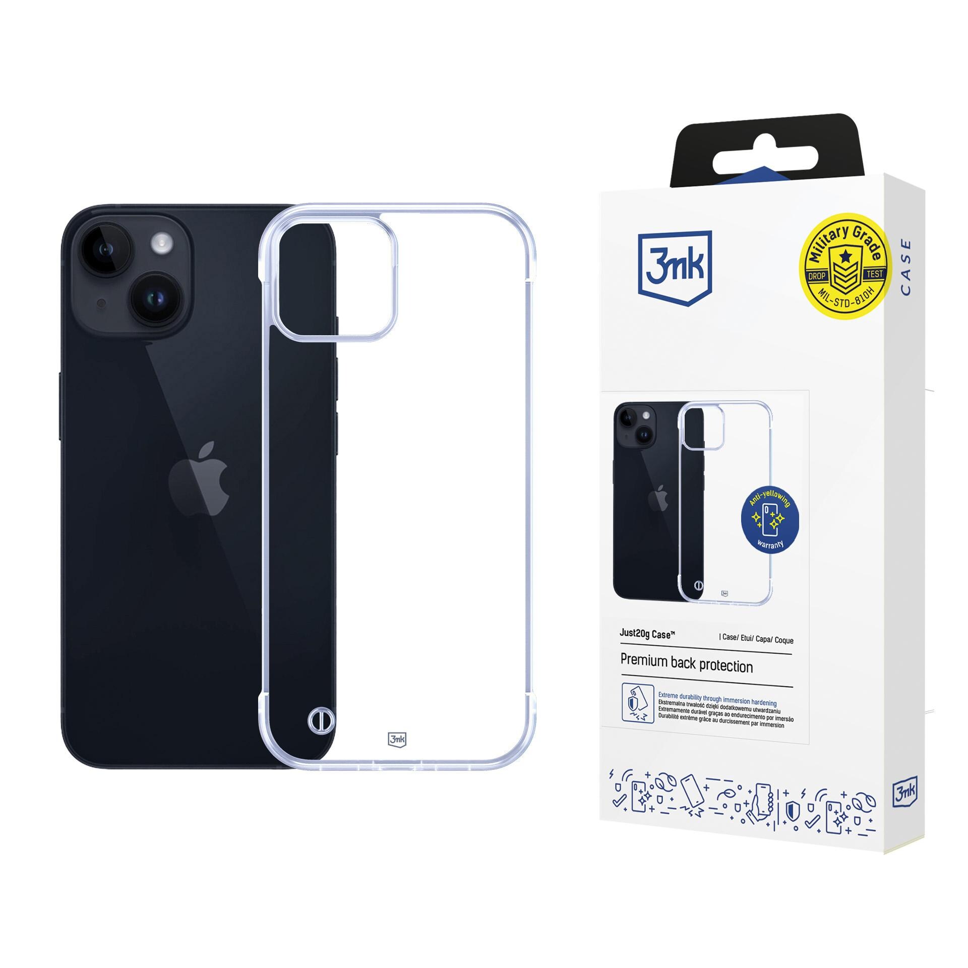 3mk Just20g gennemsigtigt cover til Apple iPhone 15 Plus – gennemsigtigt