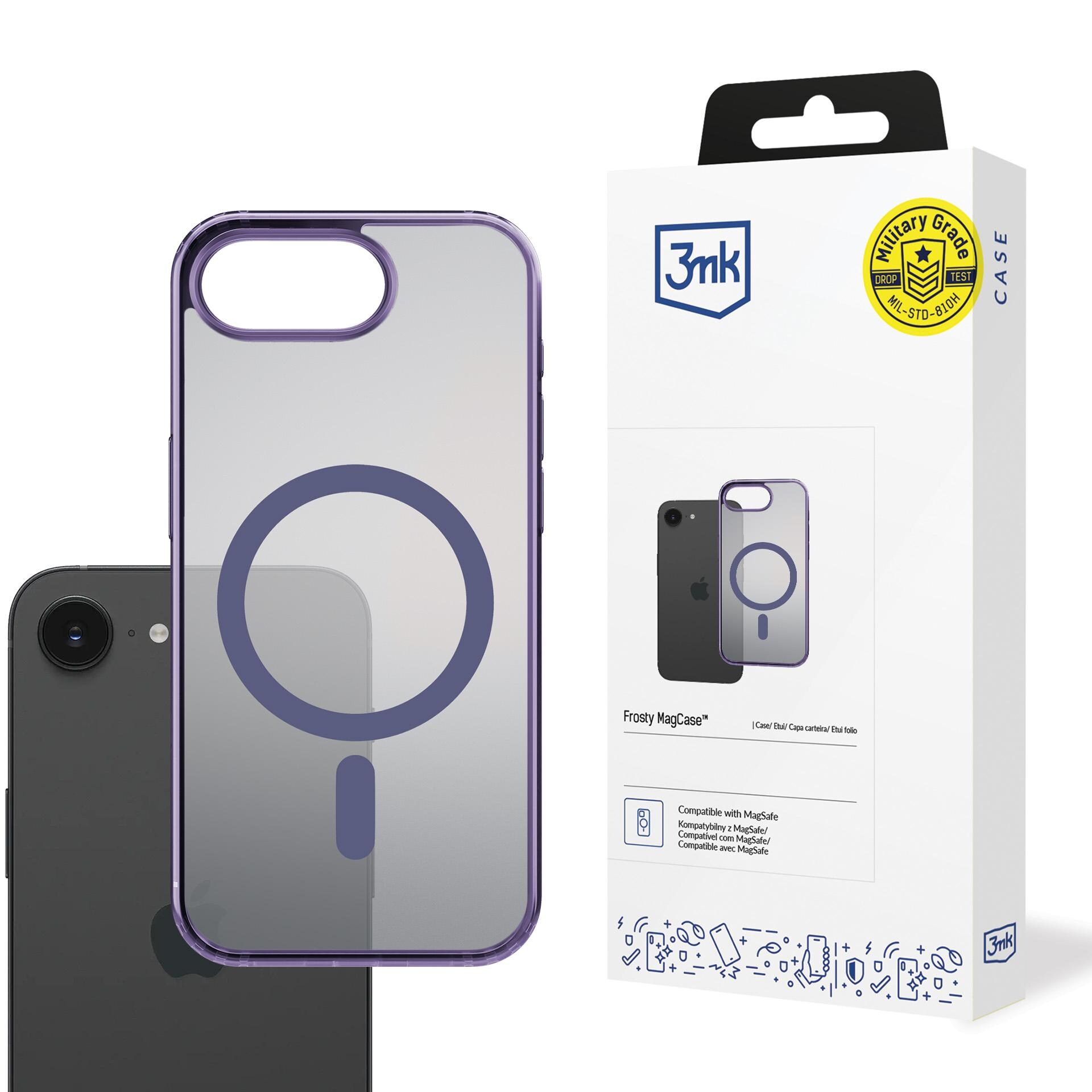 3mk Frosty MagCase til Apple iPhone 16E – lilla
