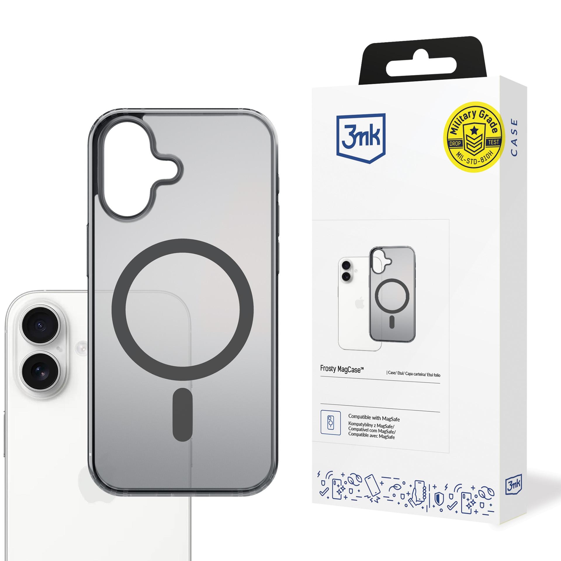3mk Frosty MagCase til iPhone 17 – Sort