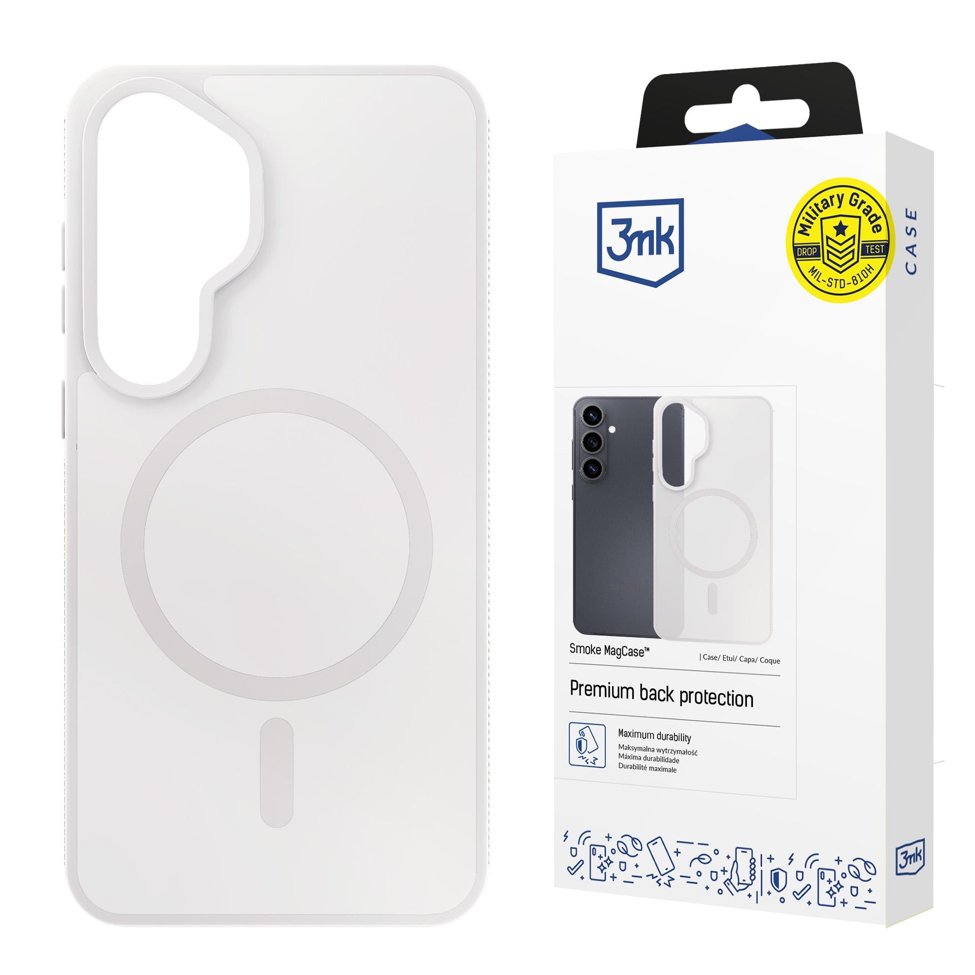 3mk Smoke MagCase til Samsung Galaxy S26 – hvid