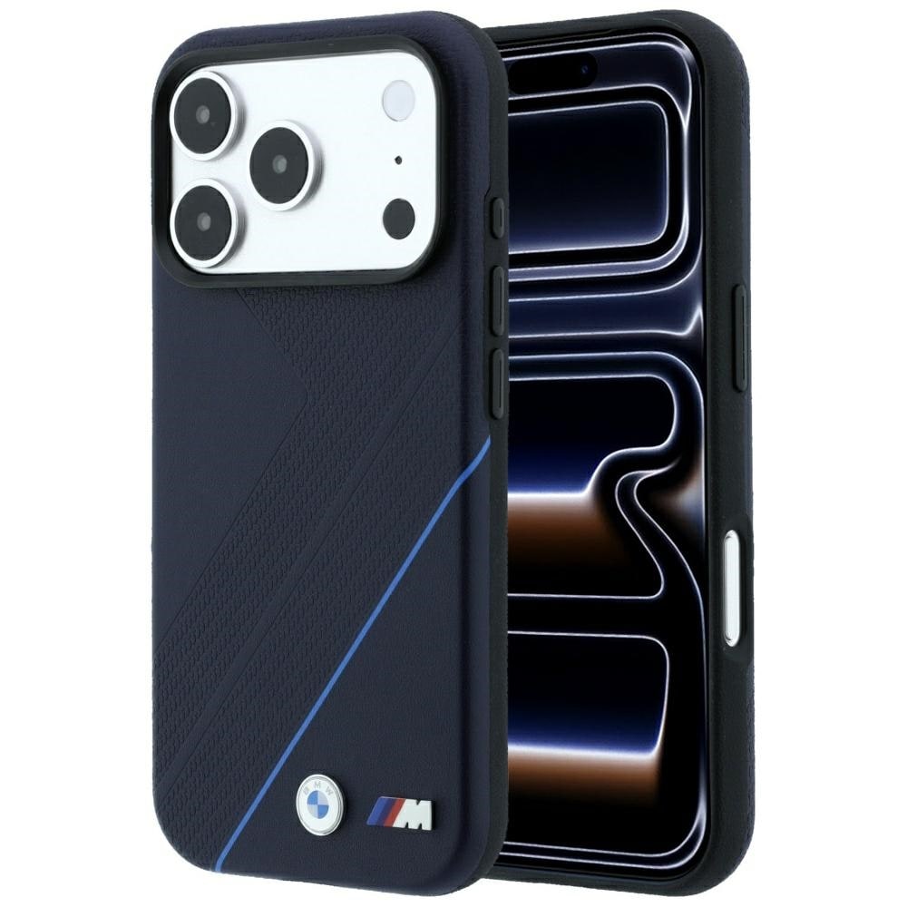 BMW M Tire Track Blue Line MagSafe-etui til iPhone 18 Pro / 17 Pro – marineblå