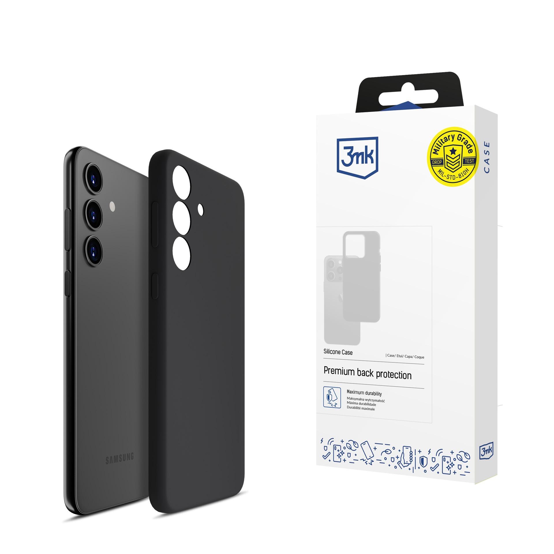 3mk silikoneetui til Samsung Galaxy S24+ – sort