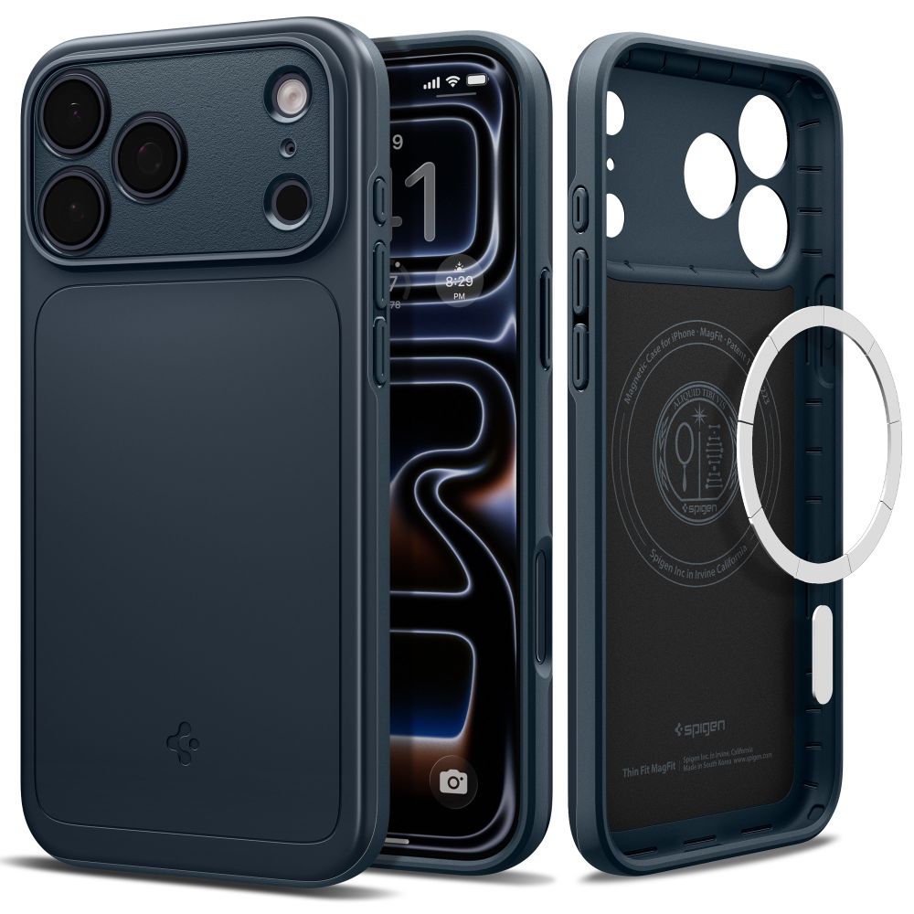 Spigen Thin Fit MagSafe-etui til iPhone 18 Pro Max / 17 Pro Max – Grå