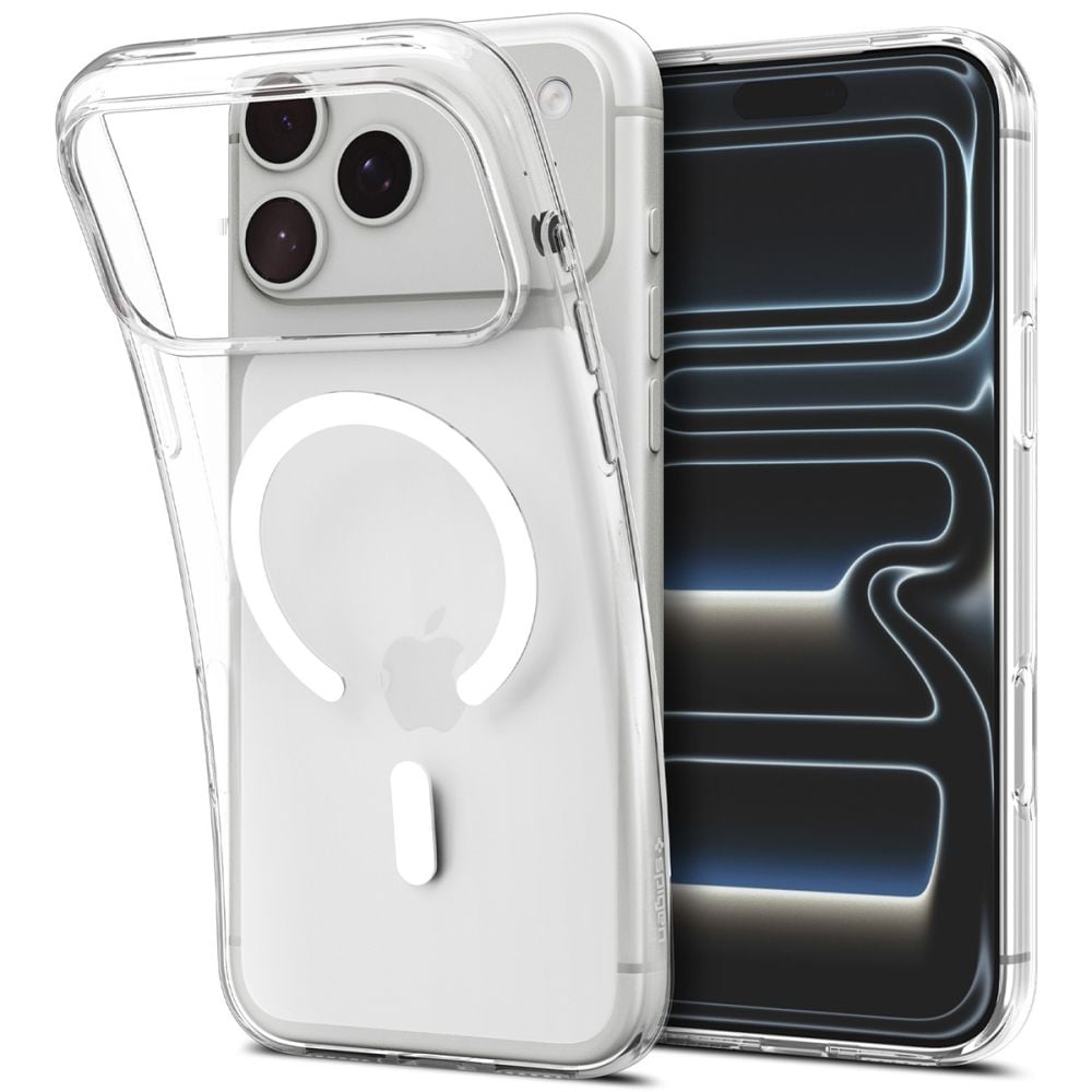 Spigen Liquid Crystal MagSafe-etui til iPhone 18 Pro Max / 17 Pro Max – gennemsigtigt og hvidt