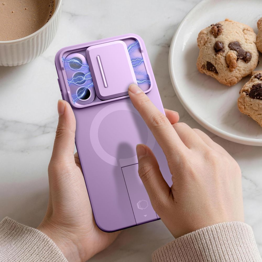 Tech-Protect Kevlar Aura MagSafe-etui til Samsung Galaxy A57 – Lilla