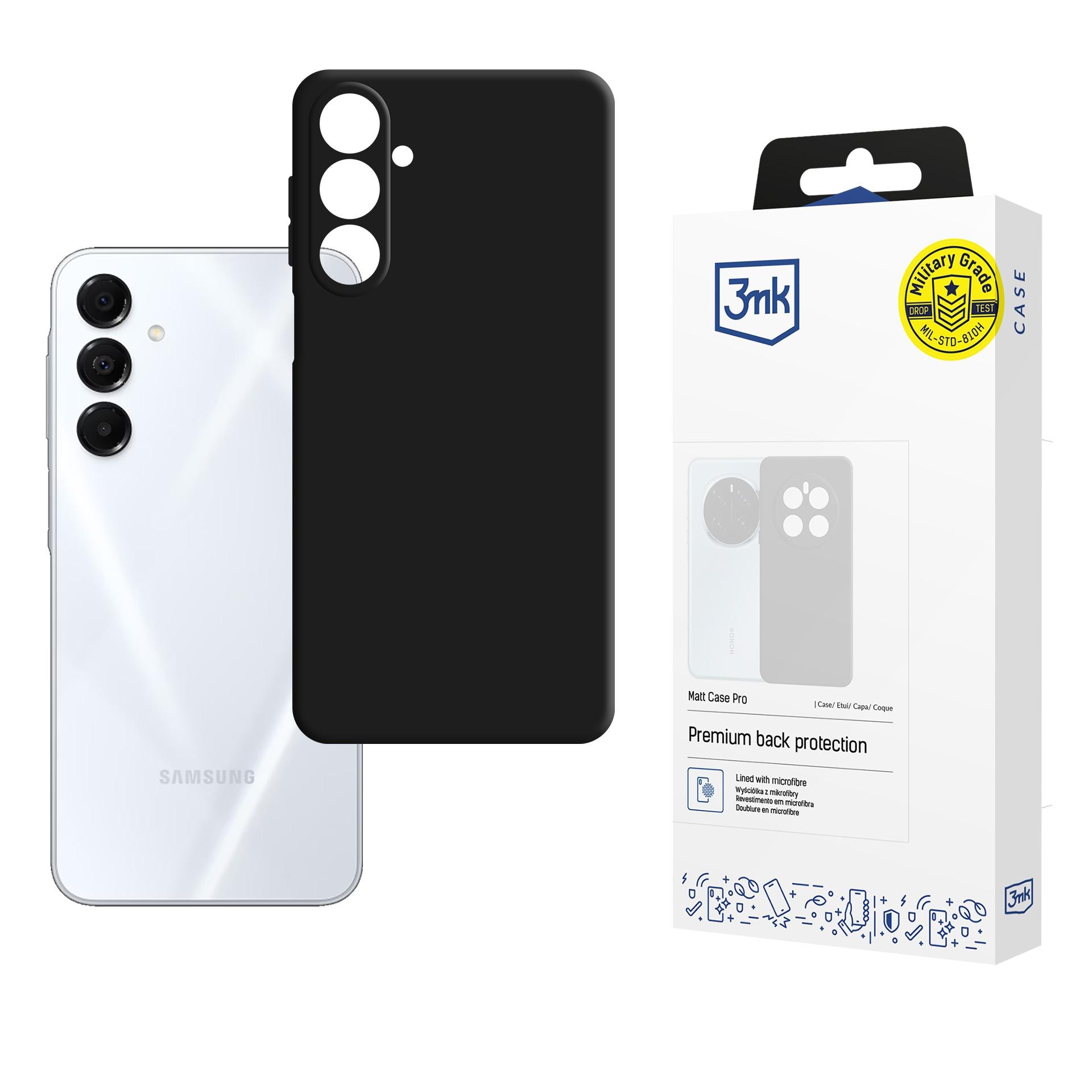 3mk Matt Case Pro til Samsung Galaxy A17 5G – Mat sort