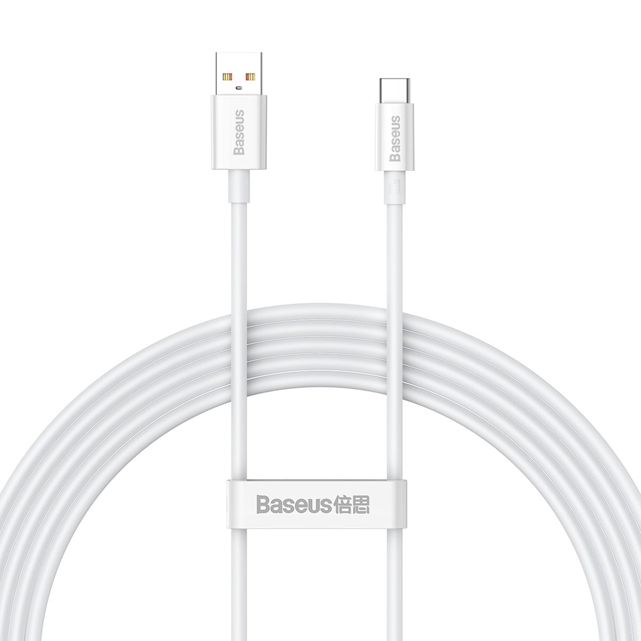 Baseus Superior Series USB-A – USB-C 100 W-kabel, 1 m – hvid