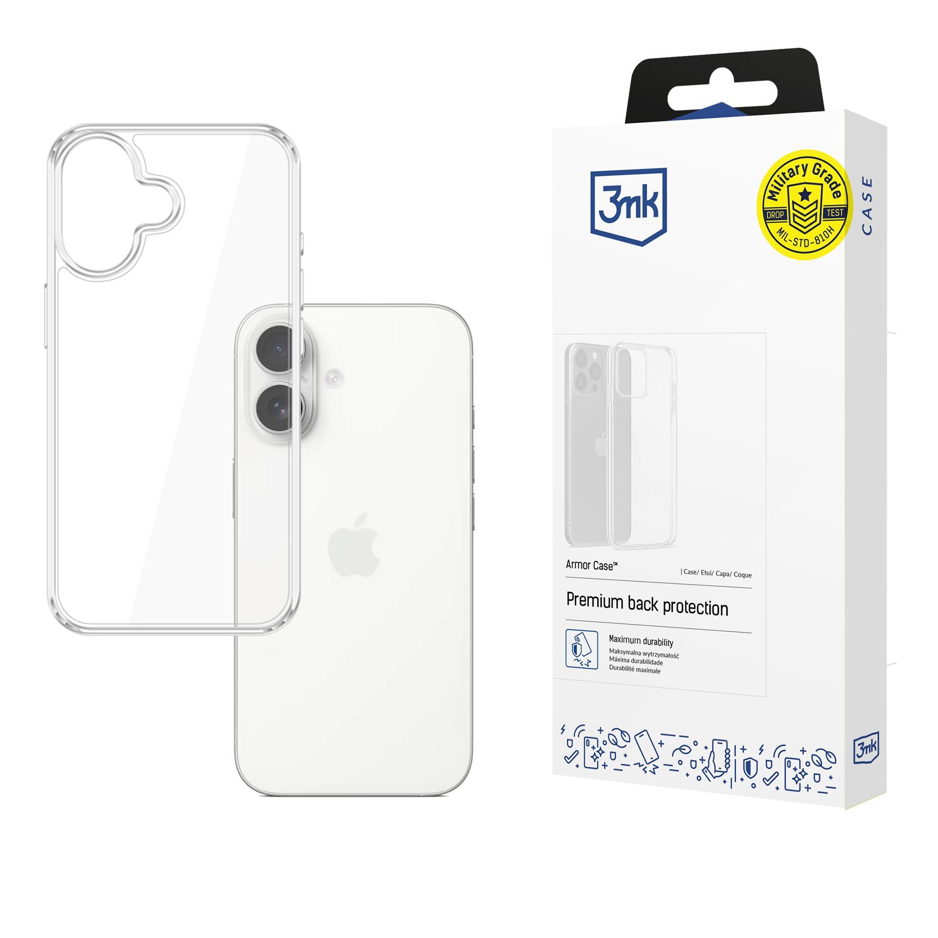 3mk Armor-etui til Apple iPhone 17 – gennemsigtigt