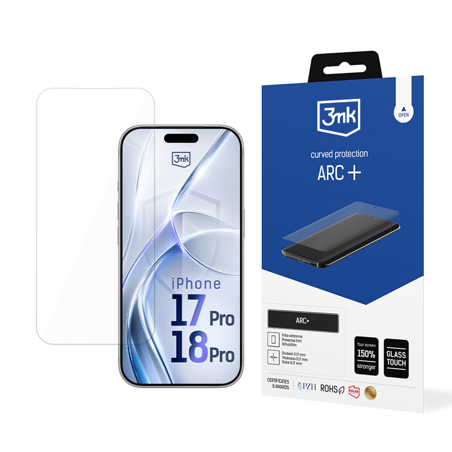 3mk ARC+ beskyttelsesfilm til Apple iPhone 17 Pro