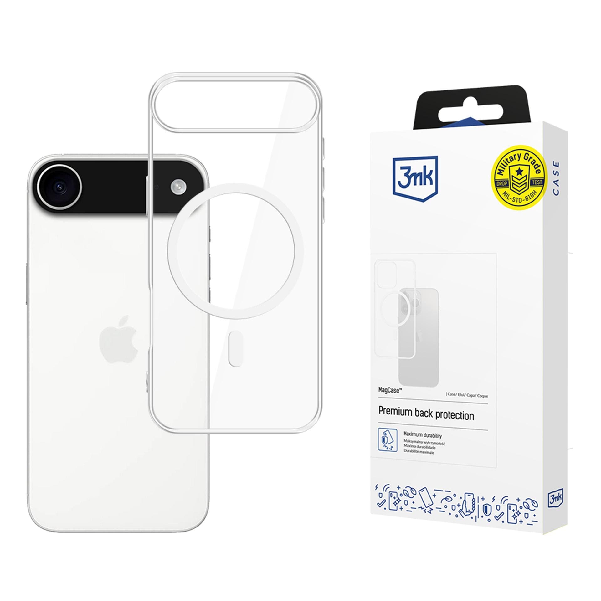 3mk MagCase til iPhone 17 Air – gennemsigtig