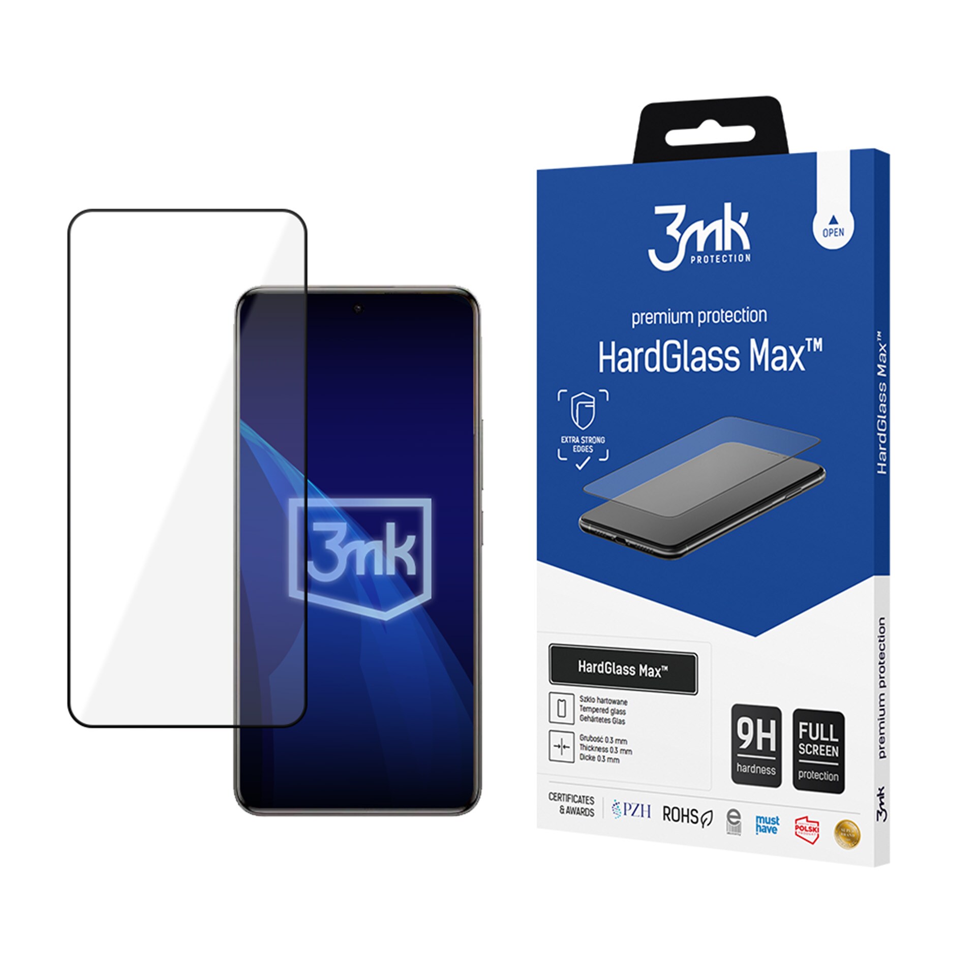 3mk HardGlass sort hærdet glas til Xiaomi Redmi Note 15 Pro 4G