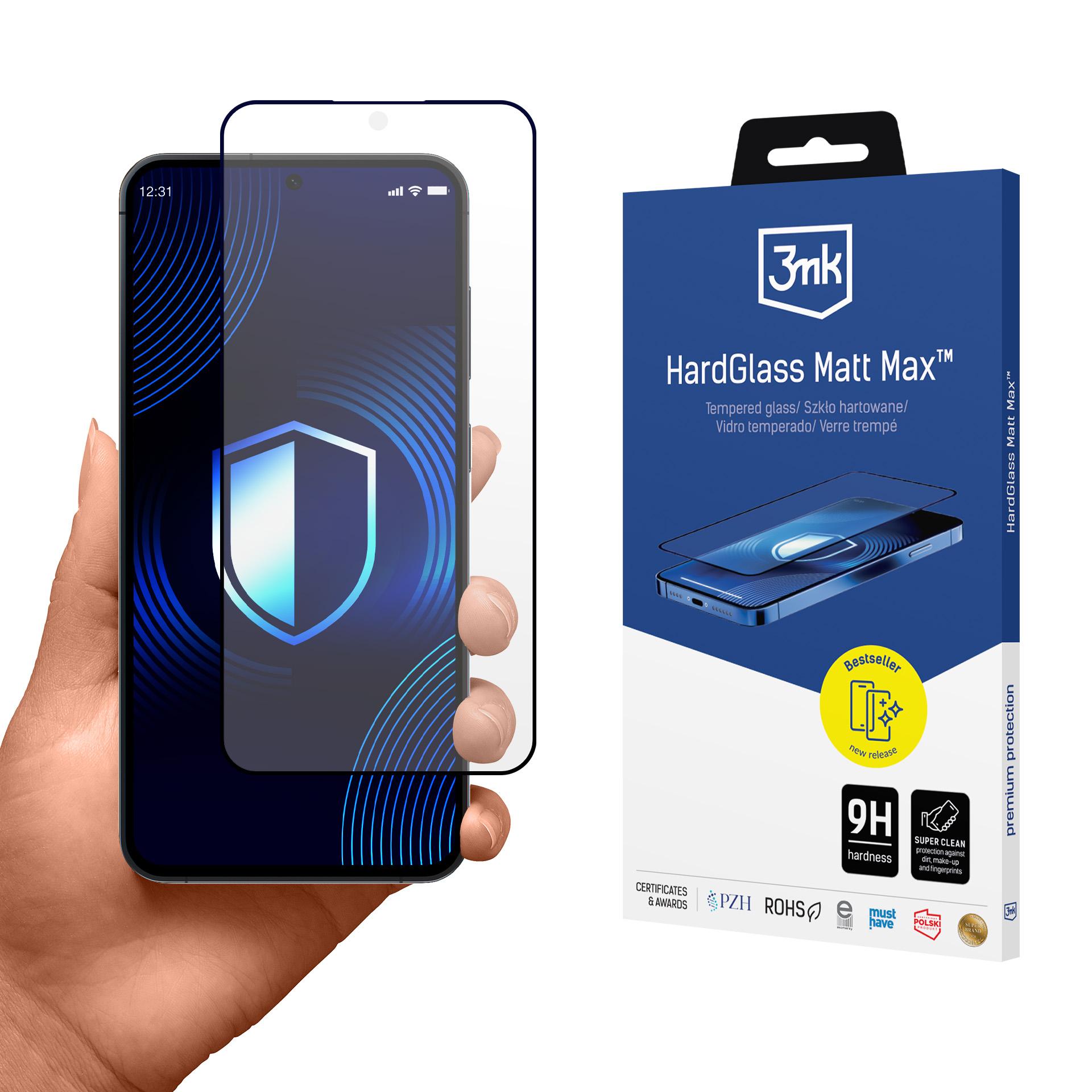 3mk HardGlass Matt Max hærdet glas til Samsung Galaxy S25