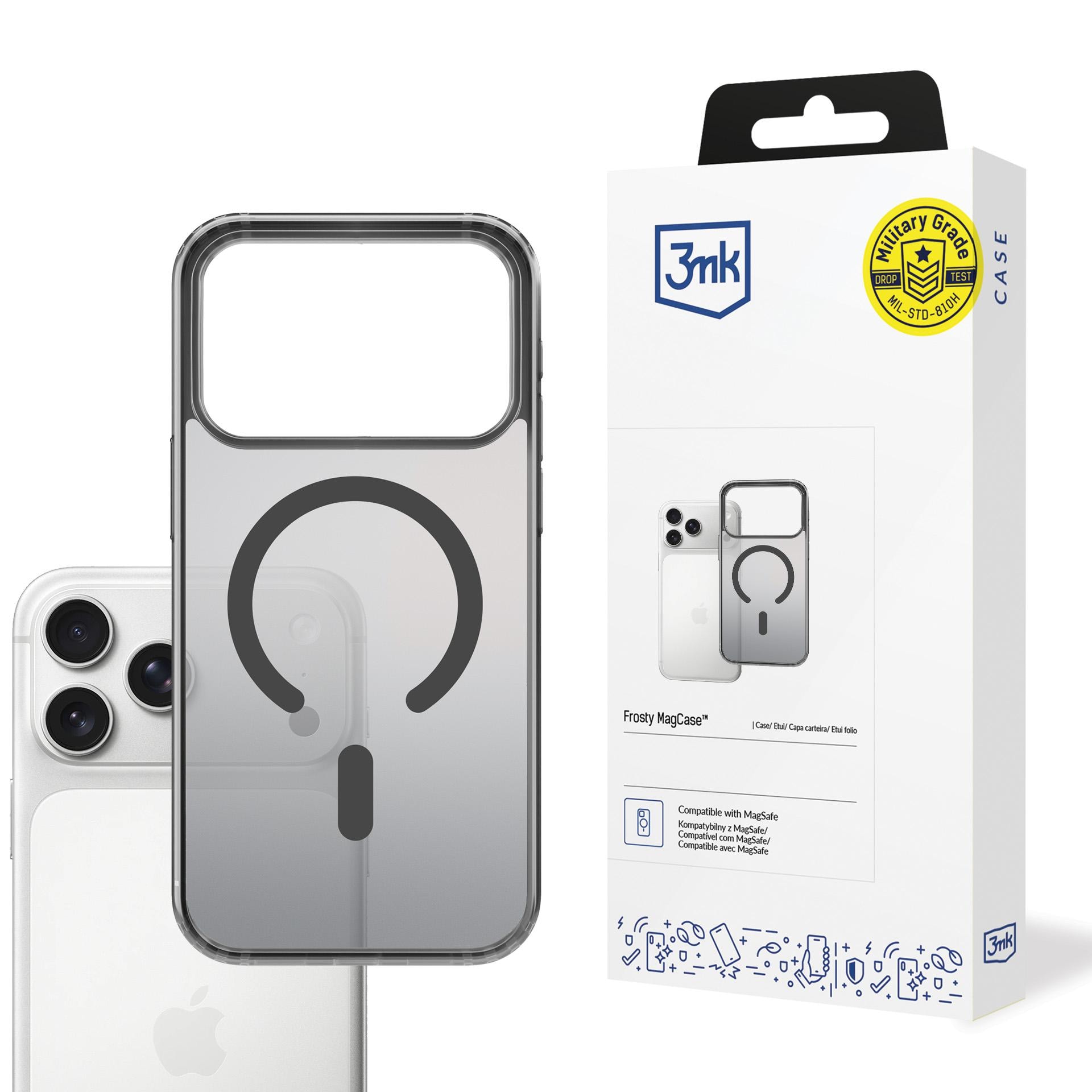 3mk Frosty MagCase til iPhone 17 Pro – Sort