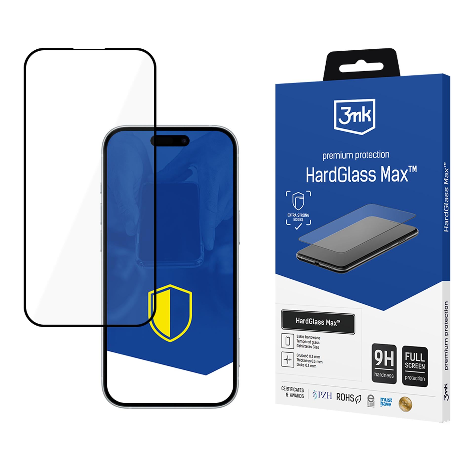 3mk HardGlass Max Black hærdet glas til Apple iPhone 17 Pro