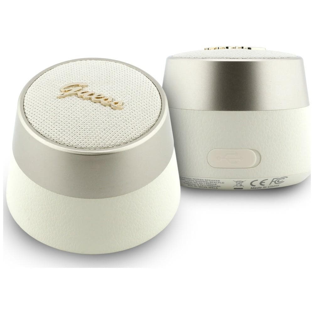 Guess 5W Bluetooth-højttaler med metallogo – guld