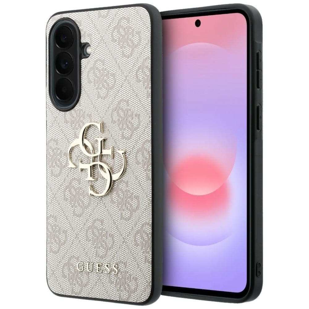 Guess Leather 4G metal-logo-etui til Samsung Galaxy A37 5G – lyserød