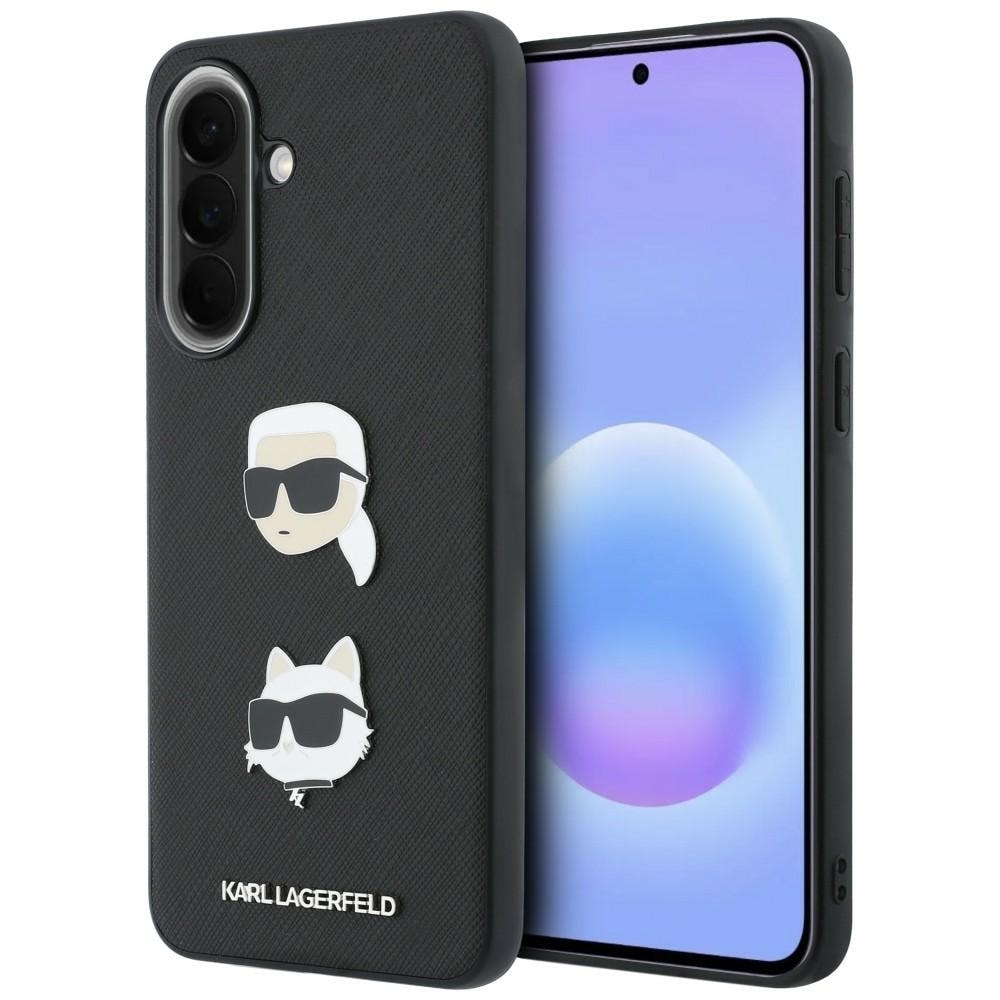 Karl Lagerfeld-etui med Karl&Choupette-motiver og logo til Samsung Galaxy A57 5G – Sort