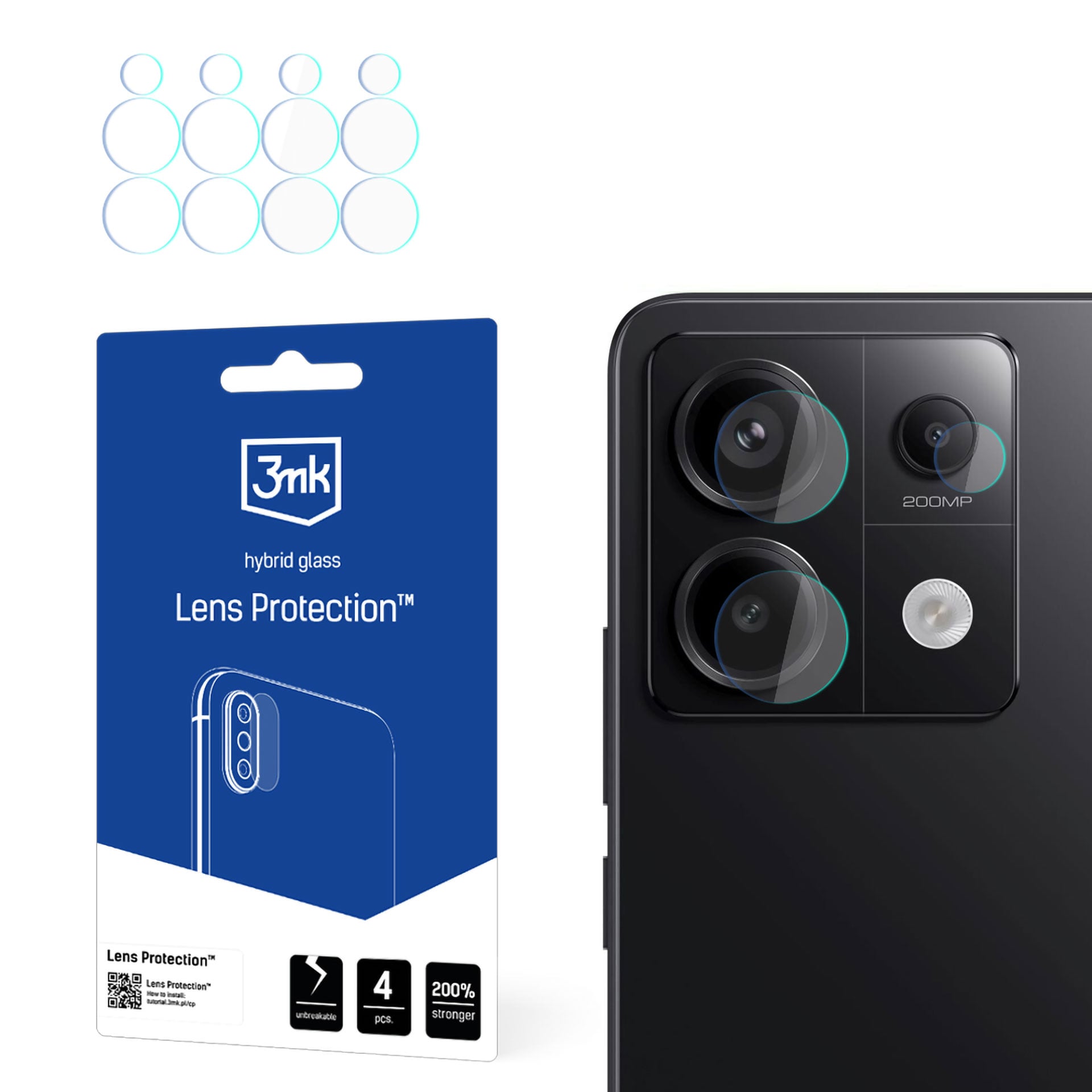 3mk Lens Protection™ hybridkamera-glas til Redmi Note 13 Pro