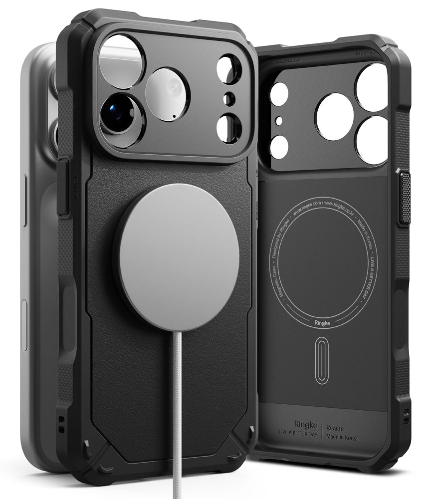 Ringke Rugged Gear magnetisk MagSafe-etui til iPhone 18 Pro Max / 17 Pro Max – Sort