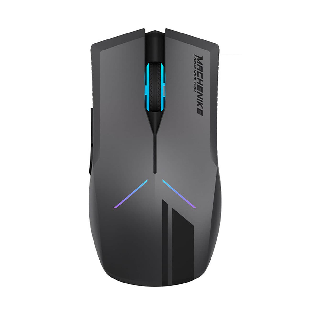 Machenike M721 trådløs gamingmus med 10.000 DPI og RGB-baggrundsbelysning – sort