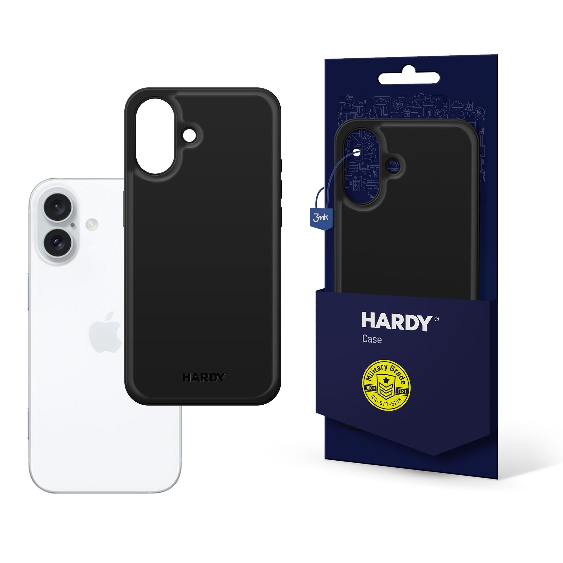 3mk Hardy Apple Silky Leather MagCase til Apple iPhone 16 Plus – Sort