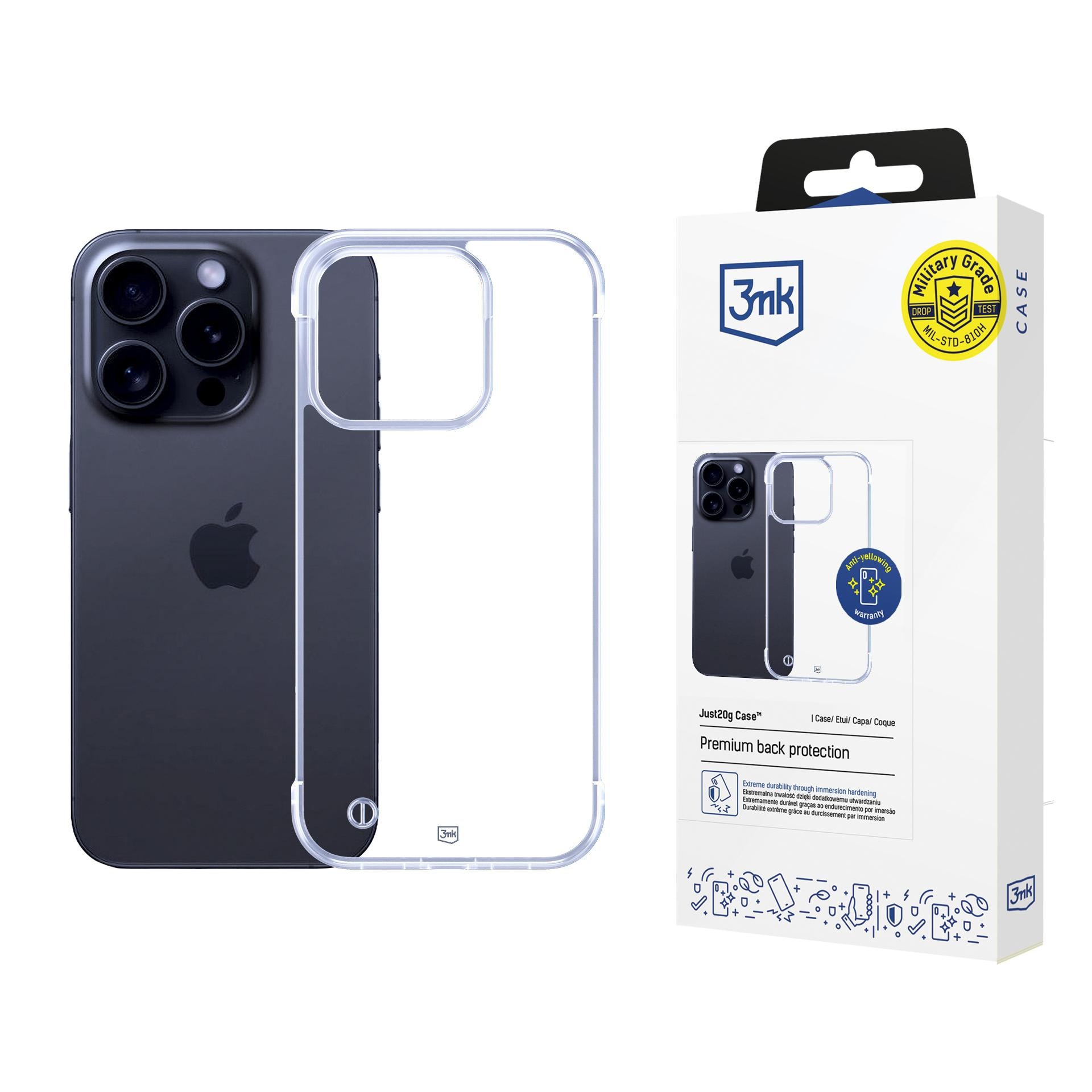 3mk Just20g gennemsigtigt cover til Apple iPhone 13 Pro Max – gennemsigtigt