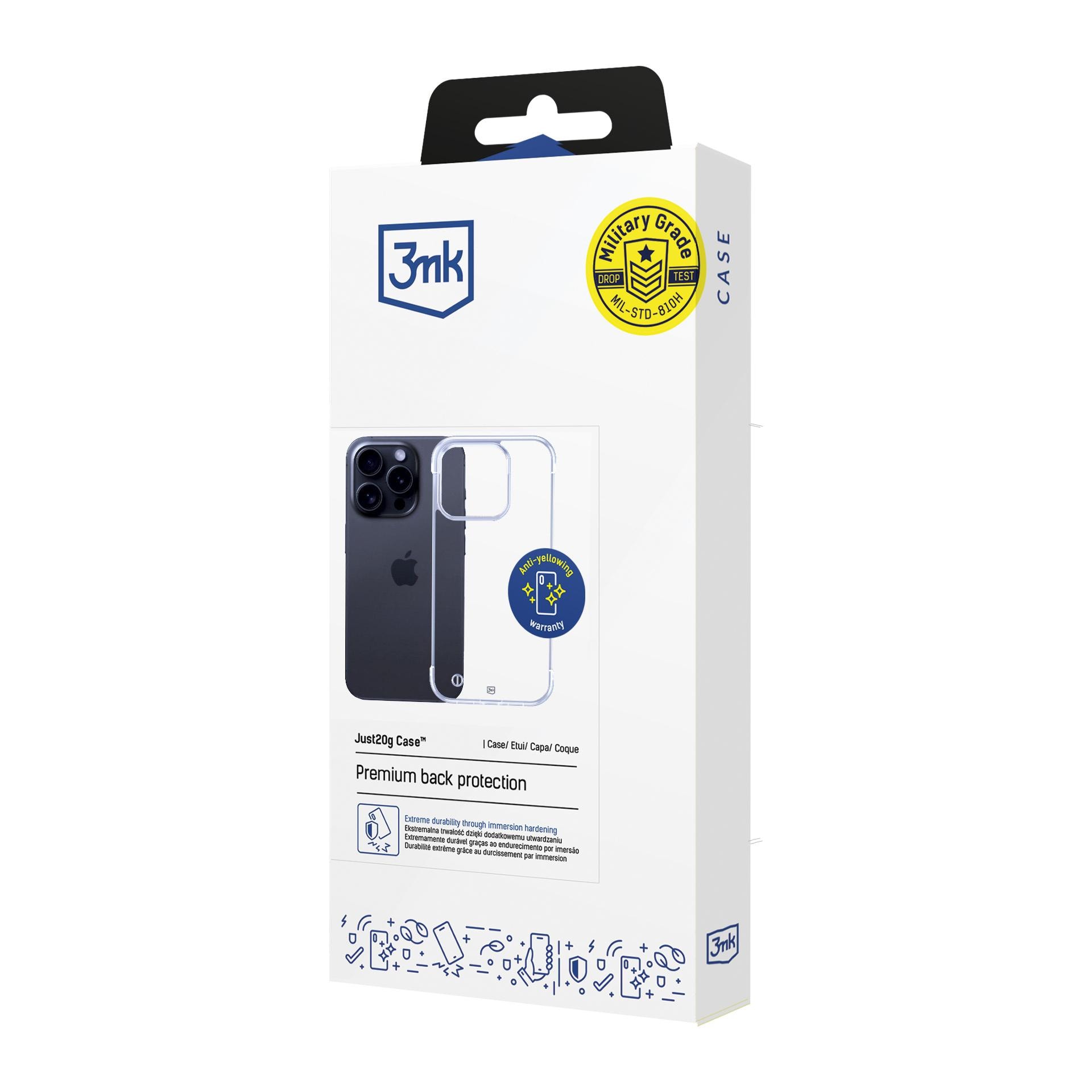3mk Just20g gennemsigtigt cover til Apple iPhone 16 Pro Max – gennemsigtigt