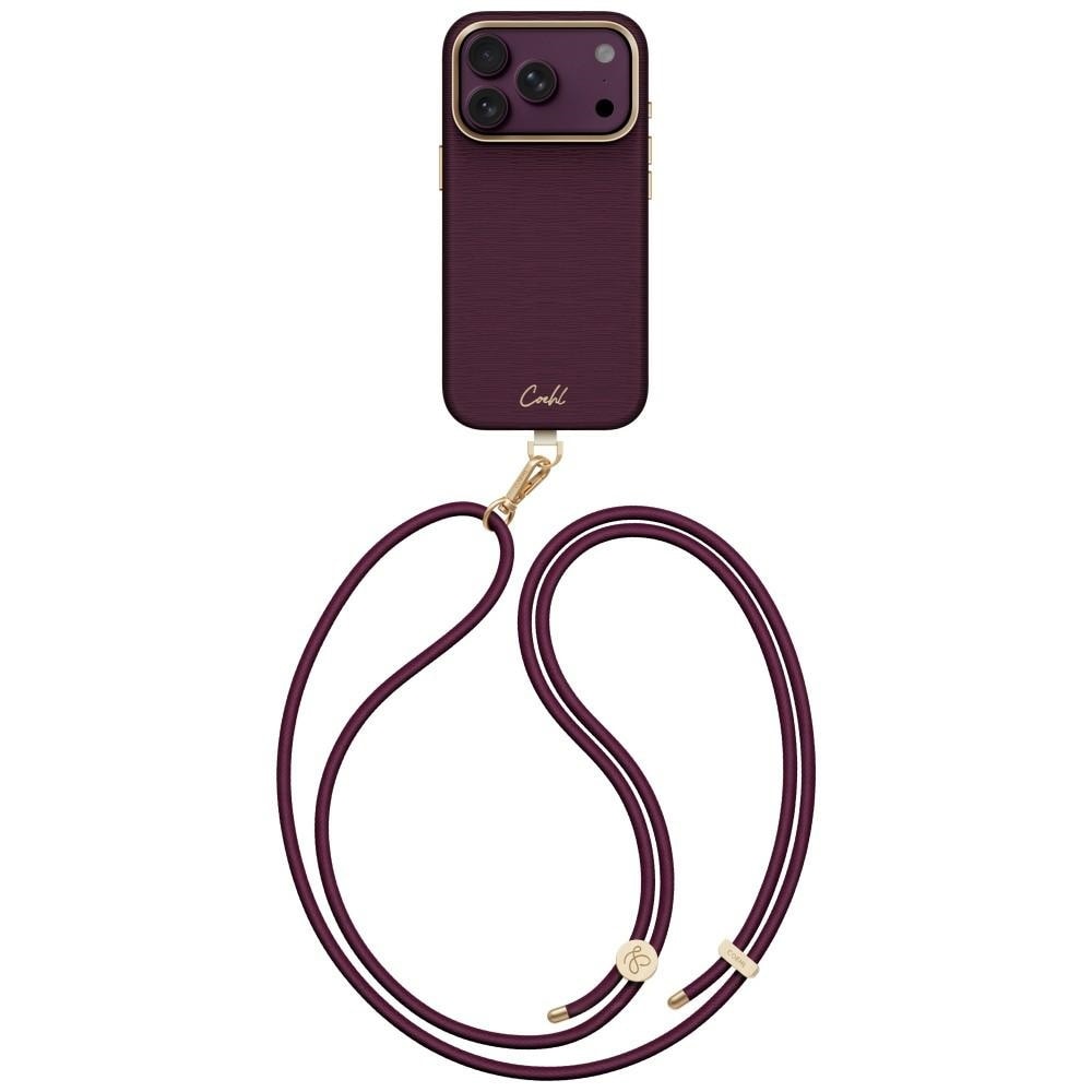 Uniq Coehl Mirelle magnetisk opladningsetui til iPhone 18 Pro / 17 Pro – burgunder