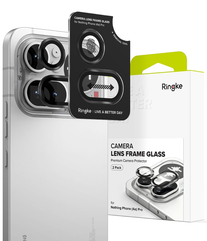 Ringke kamerarammebeskyttelse, 2-pak til Nothing Phone 4A Pro – sort