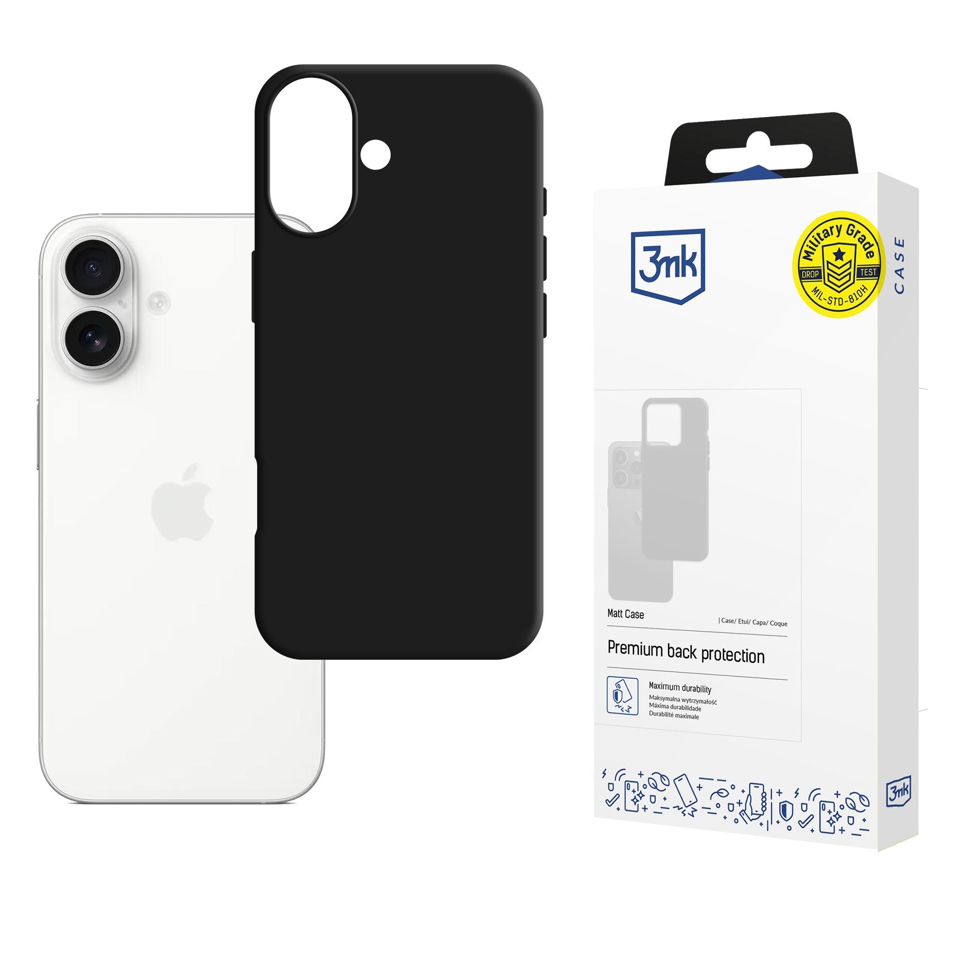 3mk Matt-etui til Apple iPhone 17 – Sort