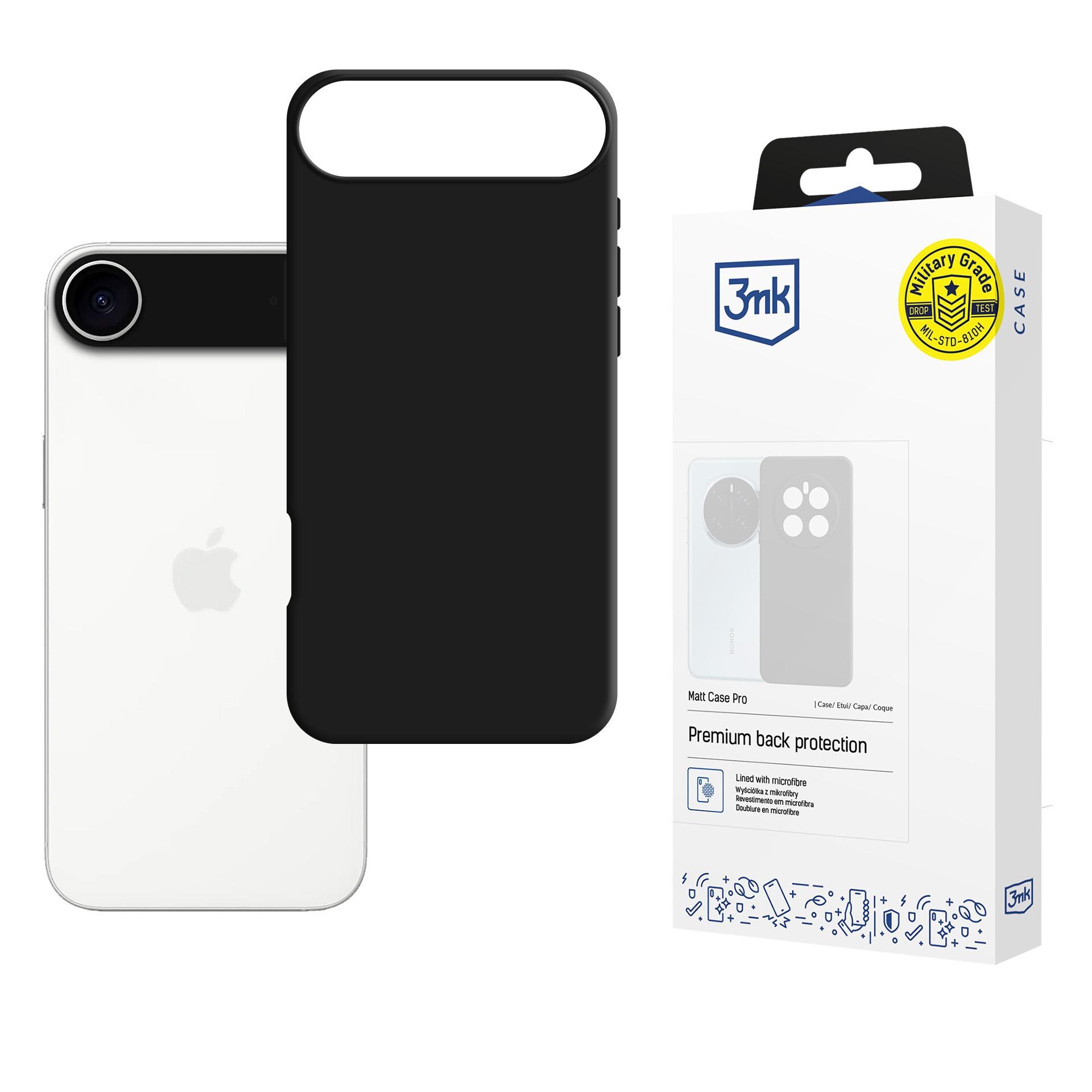 3mk Matt Case Pro til Apple iPhone 17 Air – mat sort