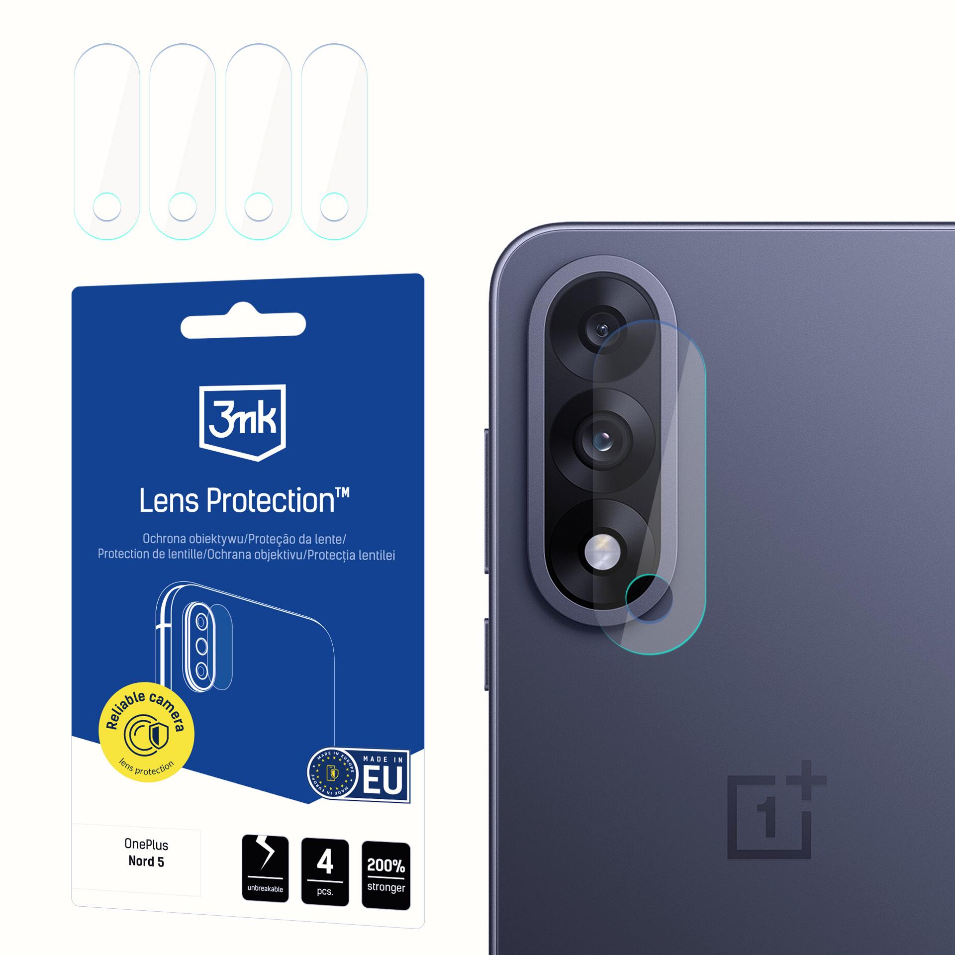 3mk hybridglas til beskyttelse af kameraobjektivet på OnePlus Nord 5