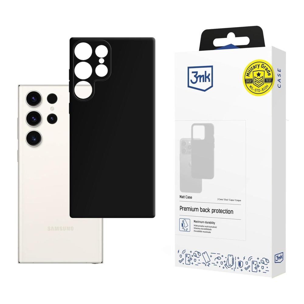 3mk Matt-etui til Samsung Galaxy S24 Ultra – Sort