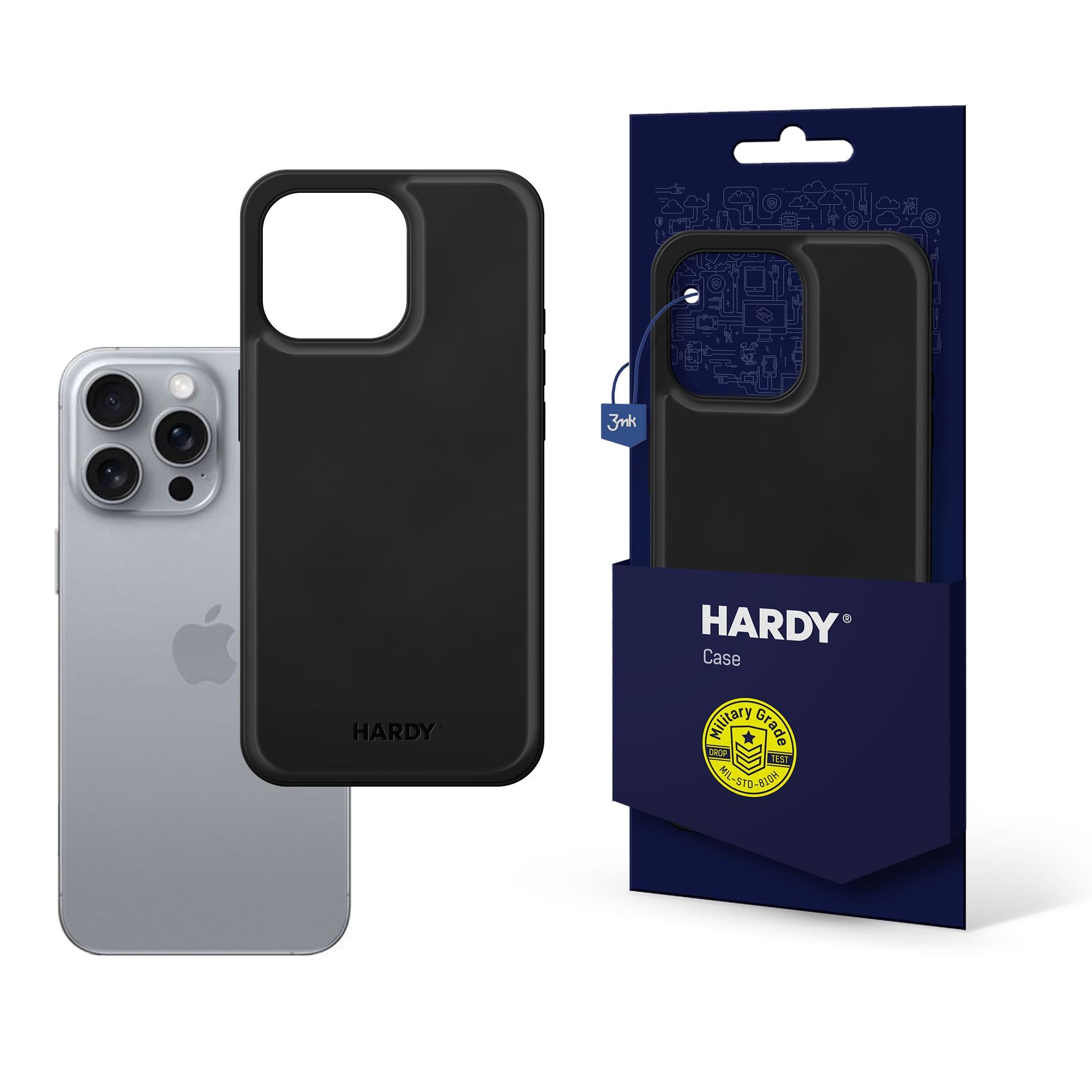 3mk Hardy Apple Silky Leather MagCase til Apple iPhone 16 Pro Max – Sort