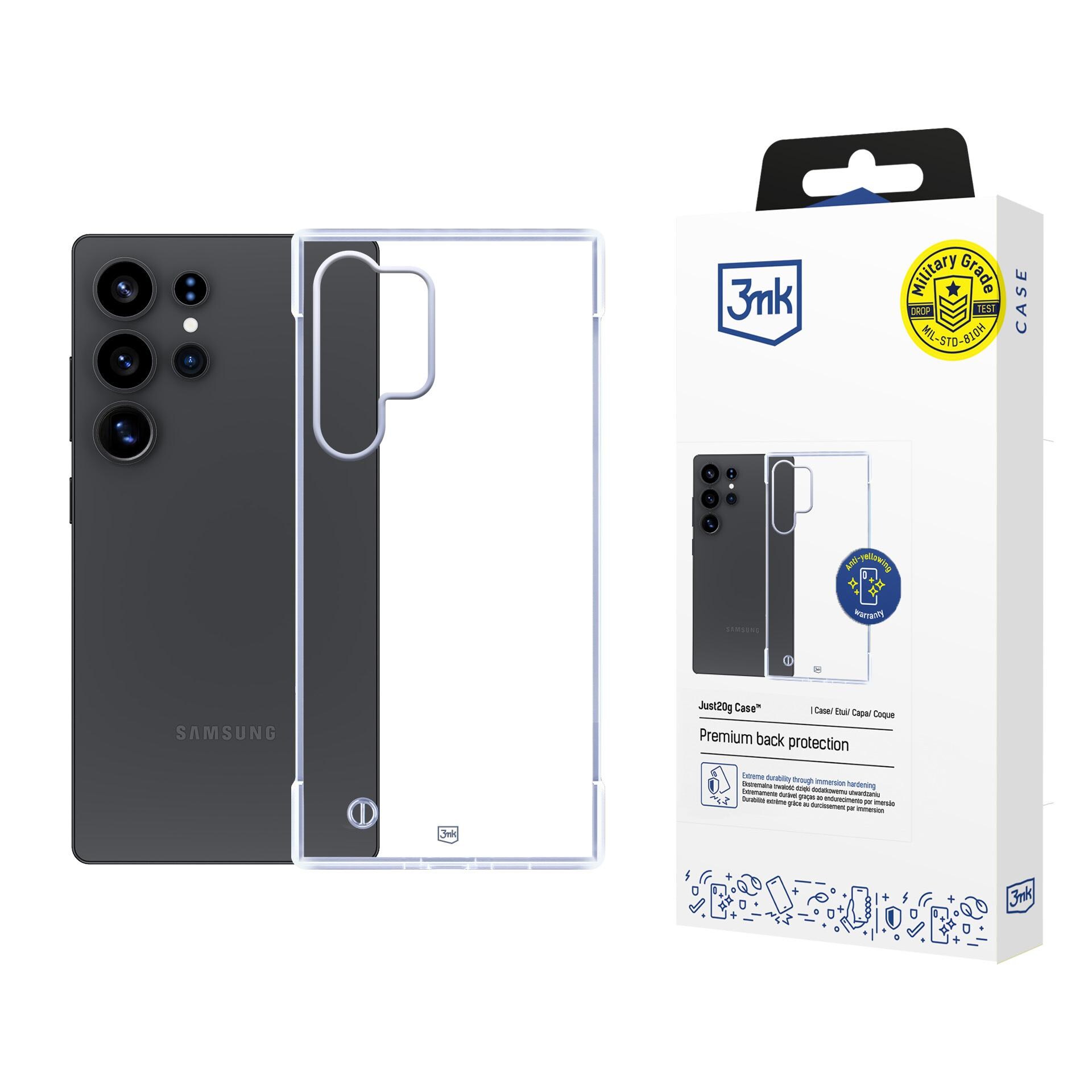 3mk Just20g gennemsigtigt cover til Samsung Galaxy S25 Ultra – gennemsigtigt