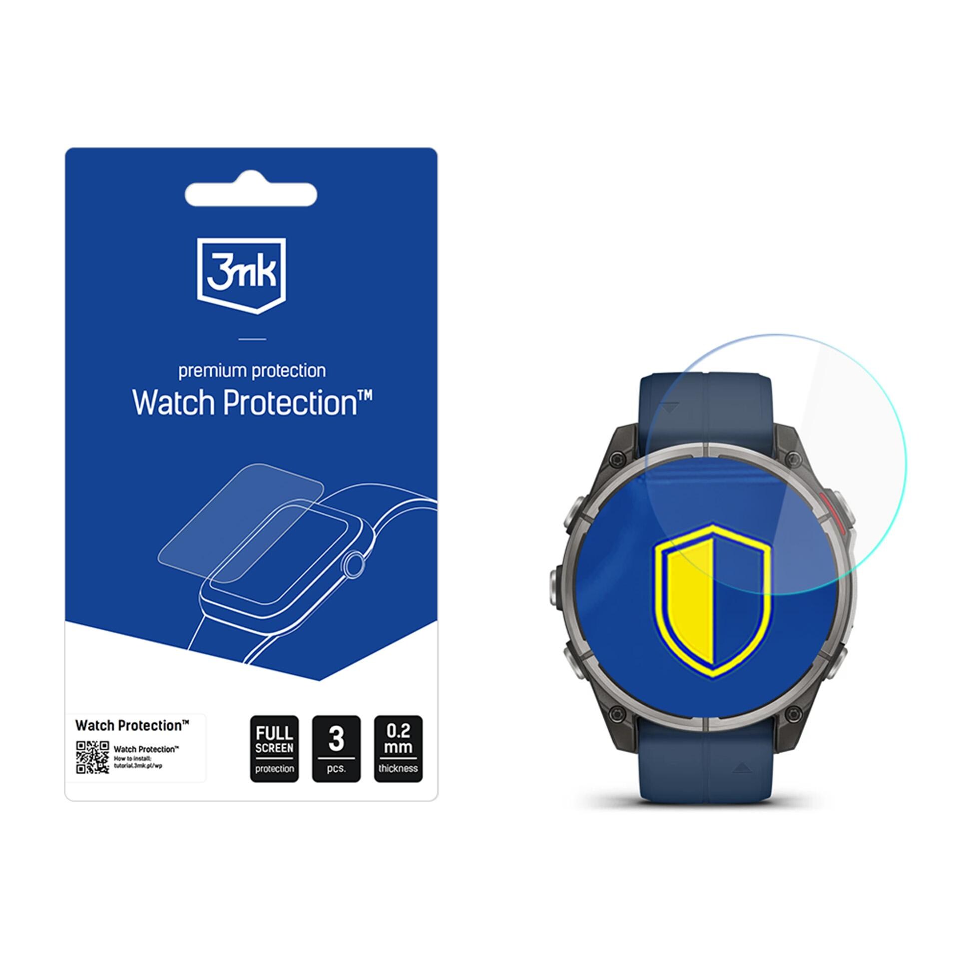 3mk Watch Protection FlexibleGlass hybridglas til Garmin quatix 8 – 51 mm