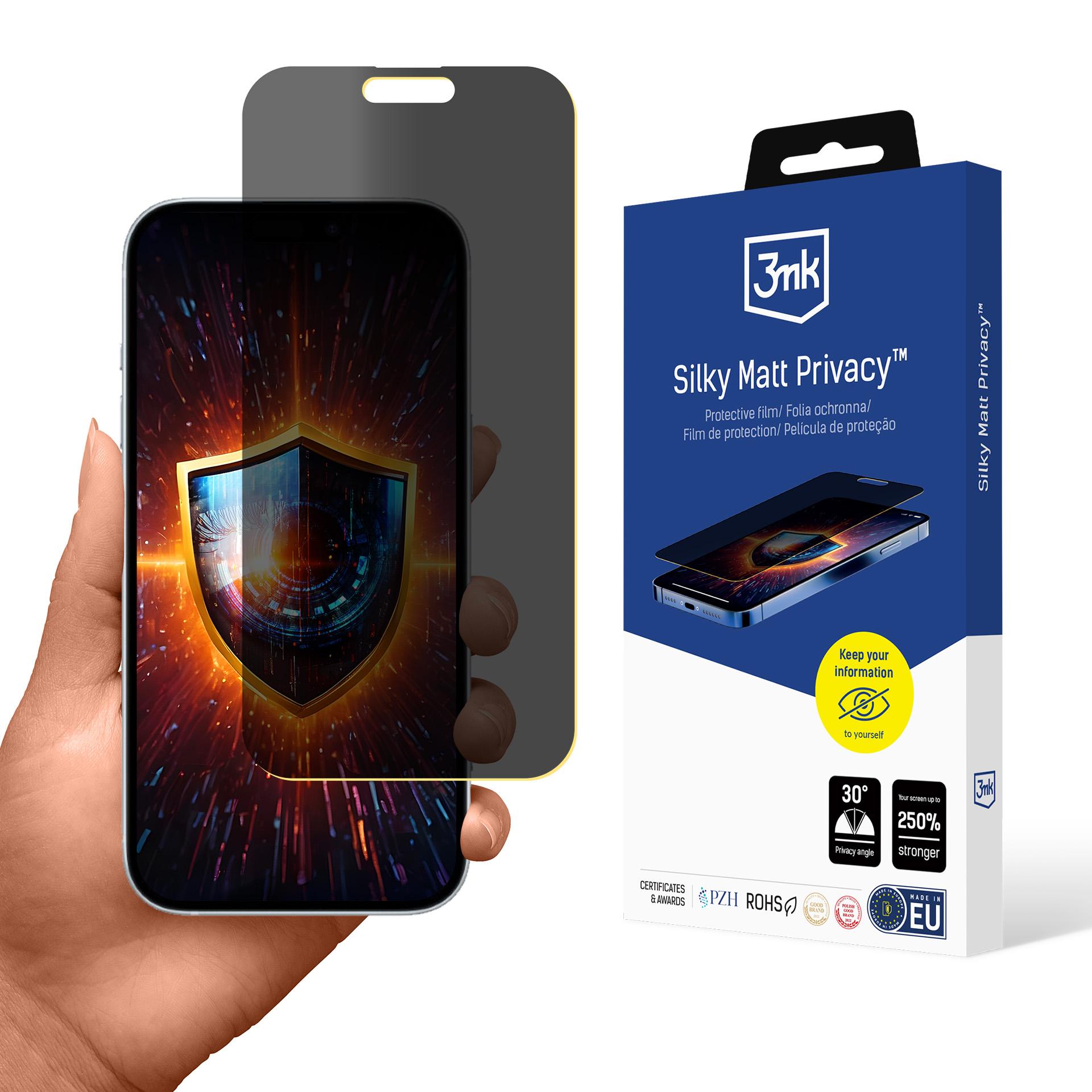 3mk Silky Matt Privacy-skærmbeskytter til Apple iPhone 17